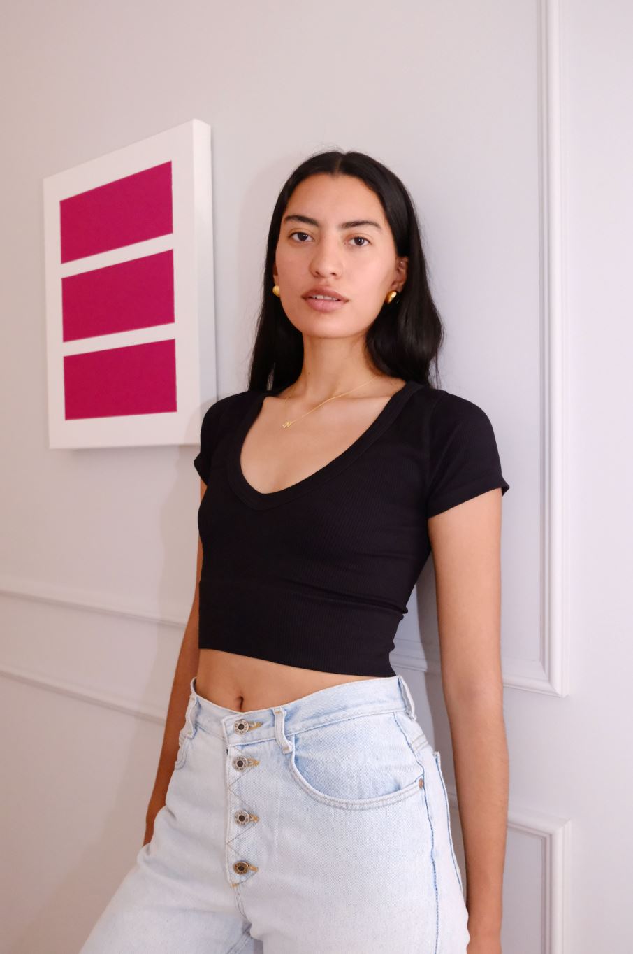 Jemma Seamless Cropped Tee Top mure + grand