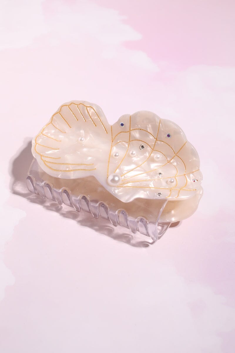 Jumbo Pearl Claw Clip Hair Accessory mure + grand