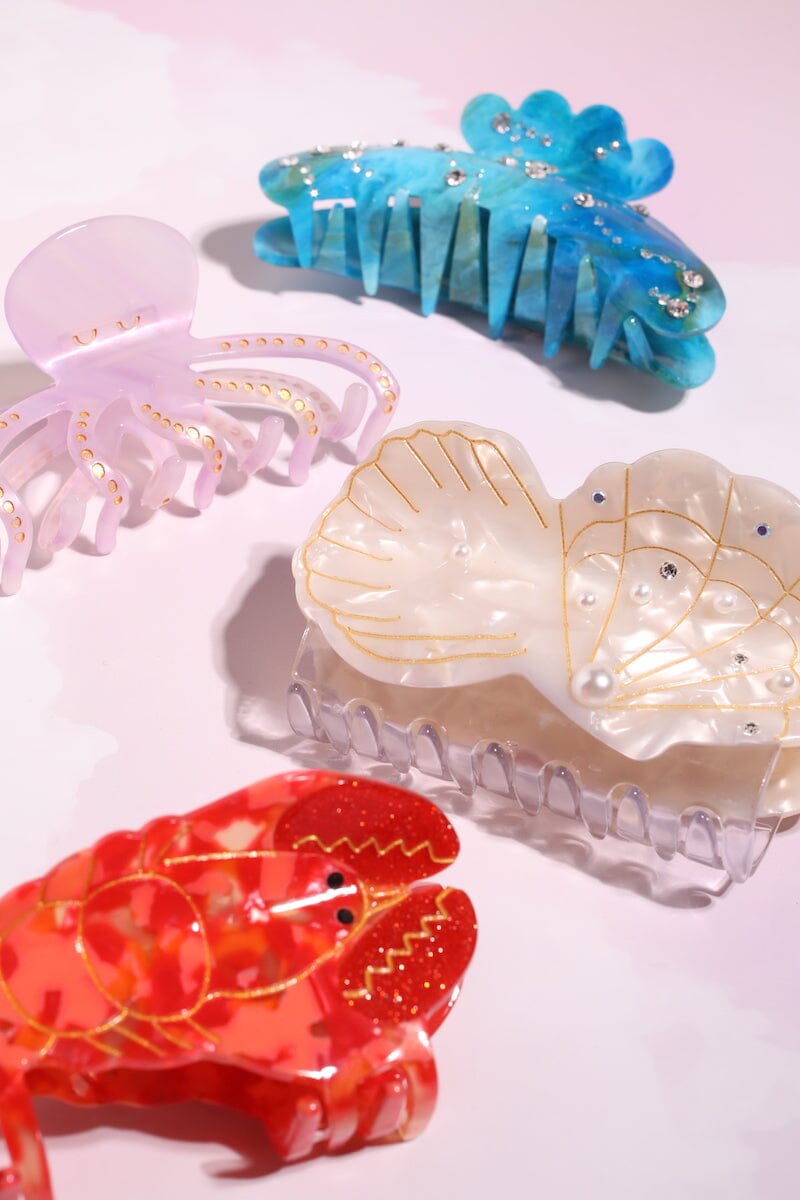 Jumbo Pearl Claw Clip Hair Accessory mure + grand