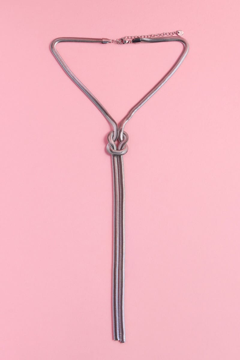 Knotted Y Shaped Necklace Necklaces mure + grand