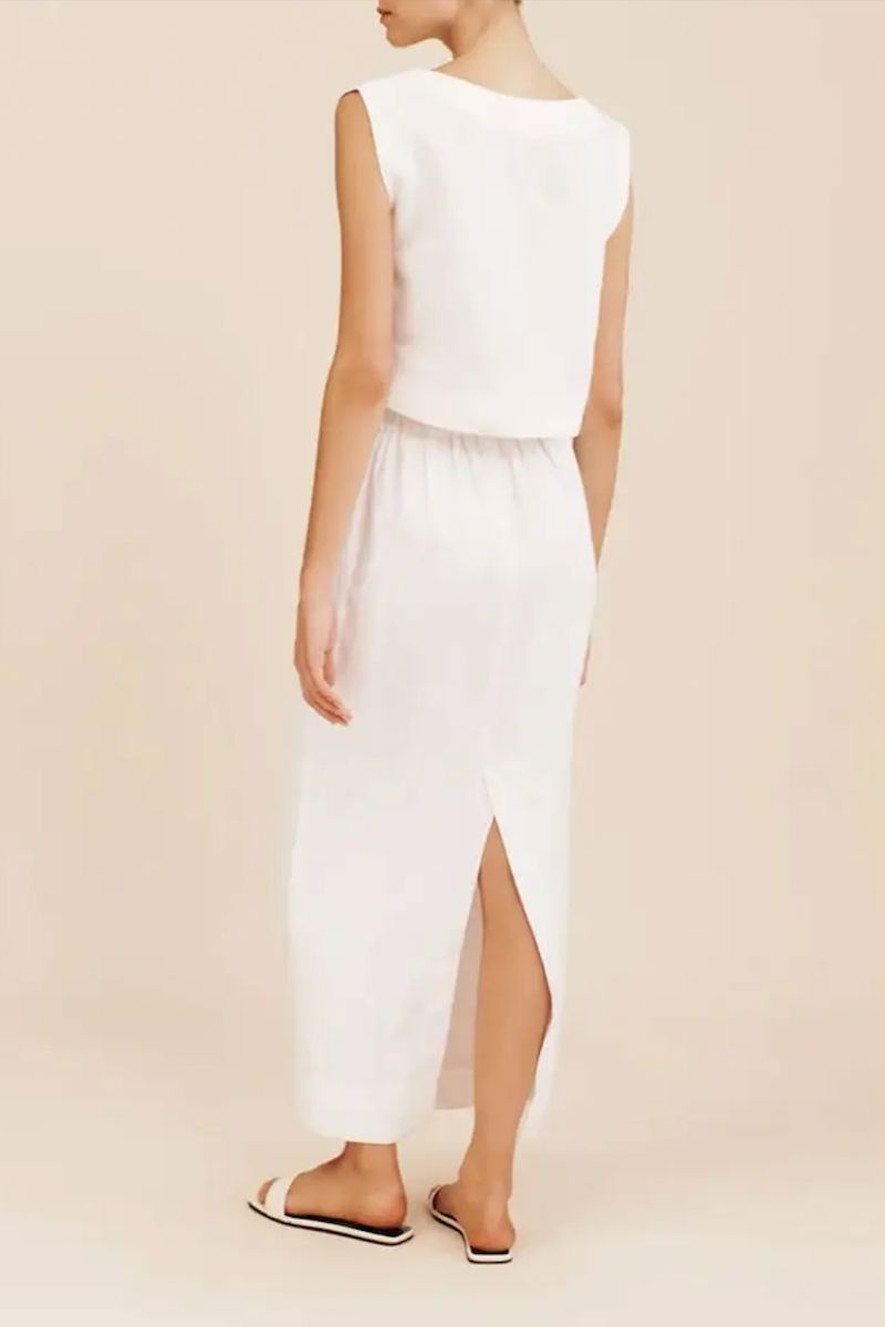 Korbin Cotton Linen Blend Top & Maxi Pencil Skirt Set Clothing mimosa