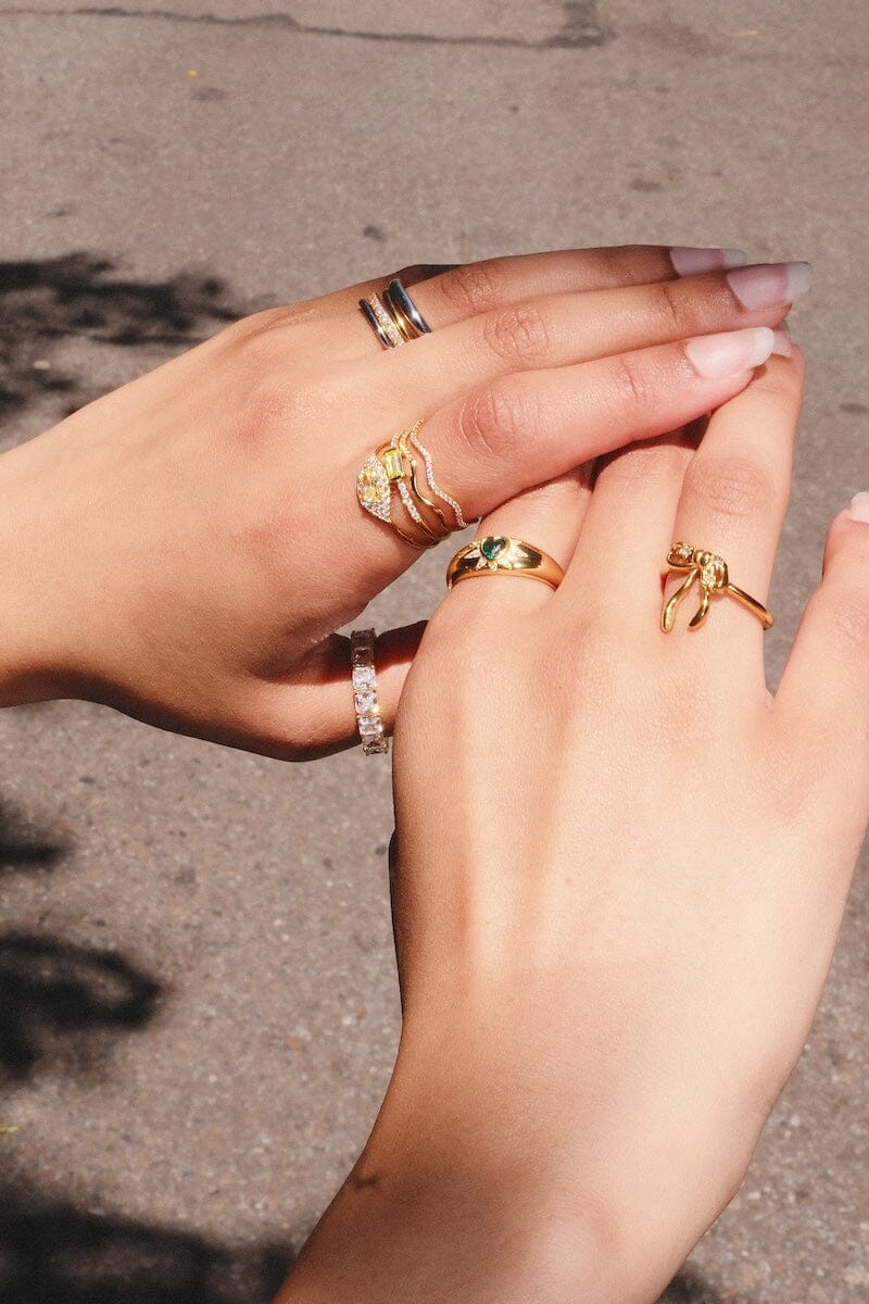 Lilou Bow Stacking Ring Rings mure + grand