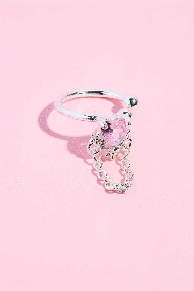 Love Chain Ear Cuff Earring mure + grand Silver