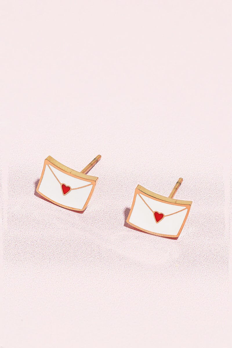 Love Notes Enamel Charm Stud Earrings Earrings mure + grand