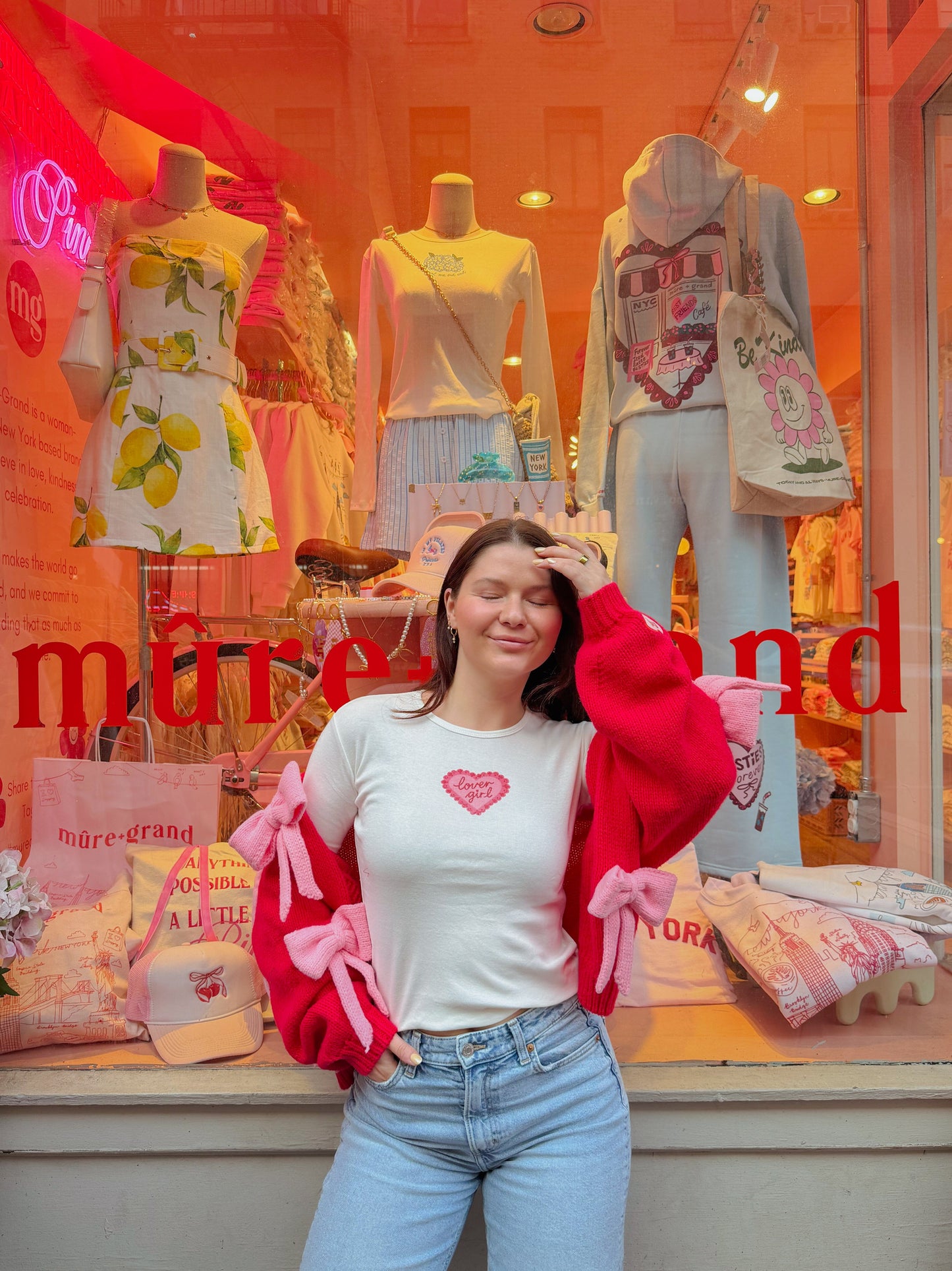 Lover Girl Long Sleeve Baby Tee Baby Tee mure + grand