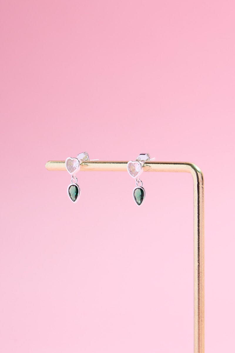 Lover-Tear Sterling Silver Charm Dangle Earrings Earrings mure + grand Silver