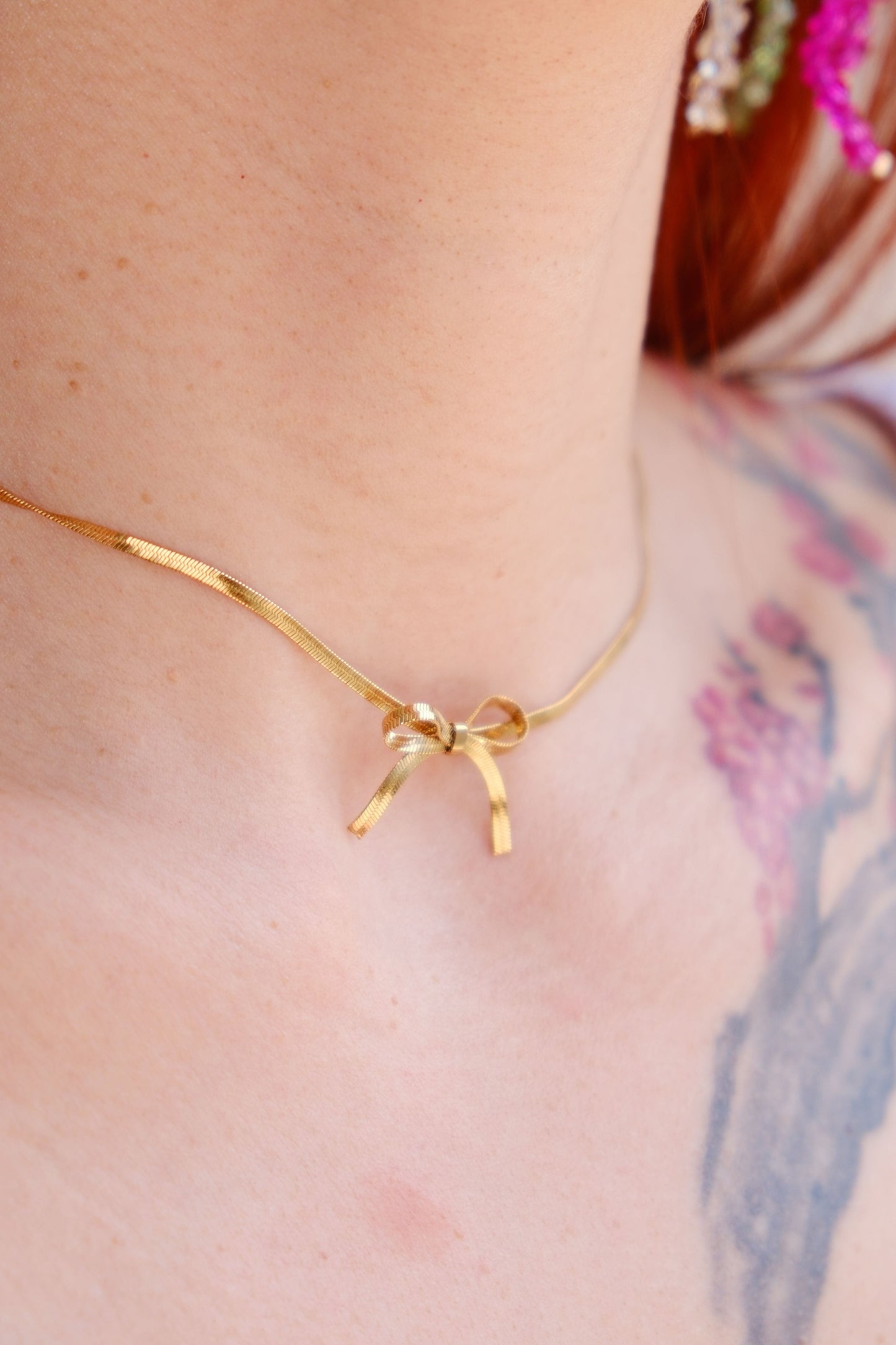 Maia Bow Choker Necklace Necklaces mure + grand