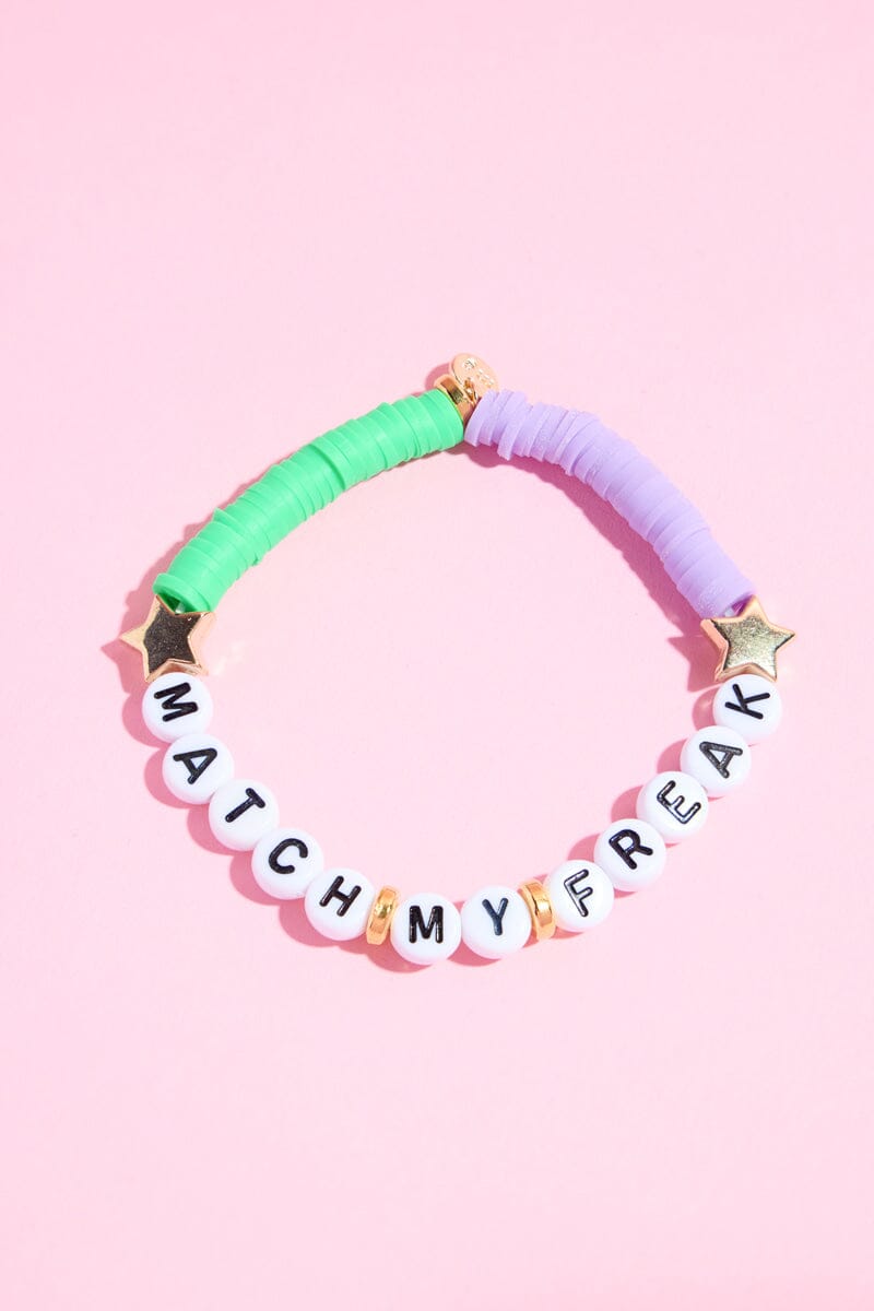 Match My Freak Inspirational Beaded Bracelet Bracelet mure + grand
