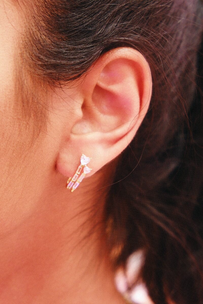 Match Stick Sterling Silver Charm Dangle Earrings Earrings mure + grand