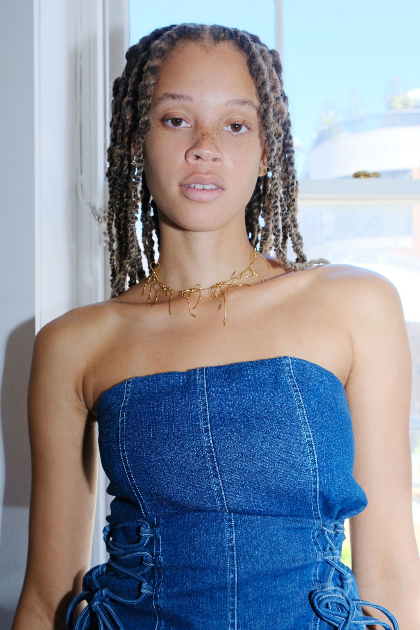 Maxine Bow Chain Necklace Necklaces mure + grand