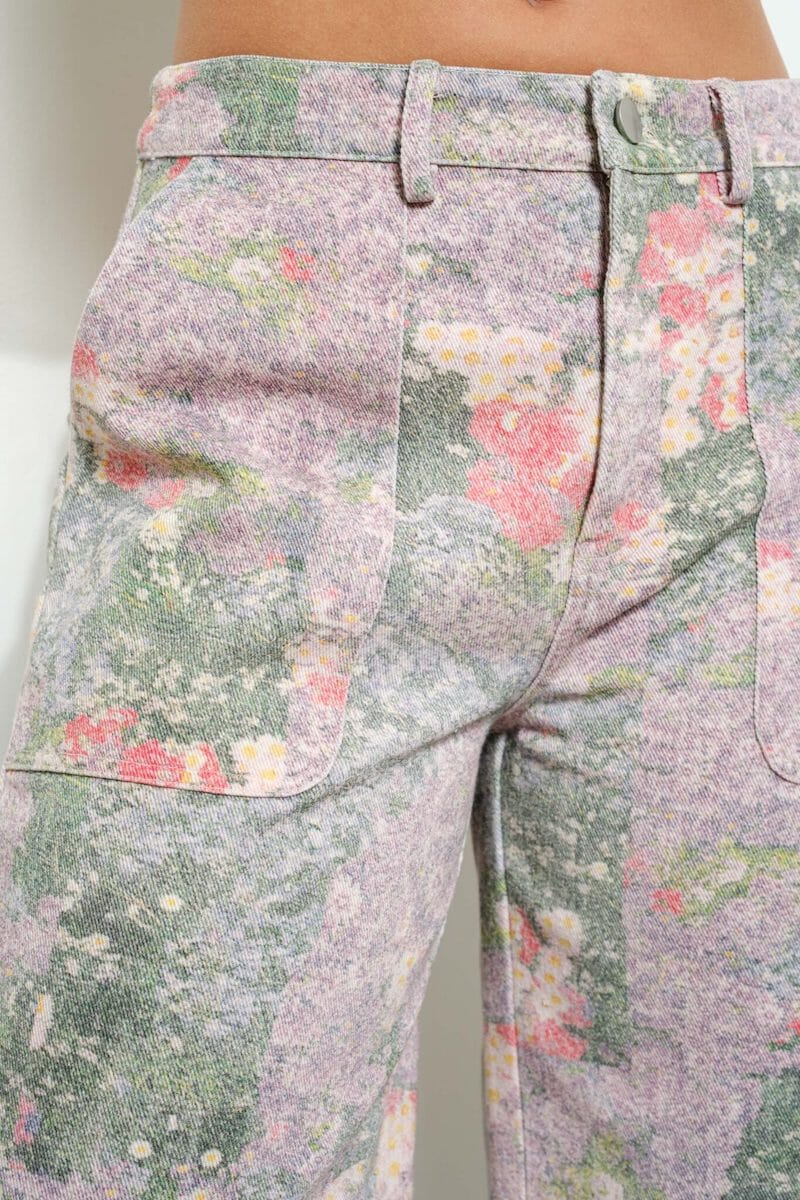Miriam Flower Field Twill Pants Clothing Pretty Garbage