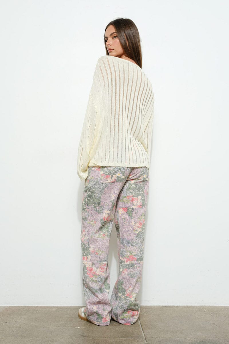 Miriam Flower Field Twill Pants Clothing Pretty Garbage