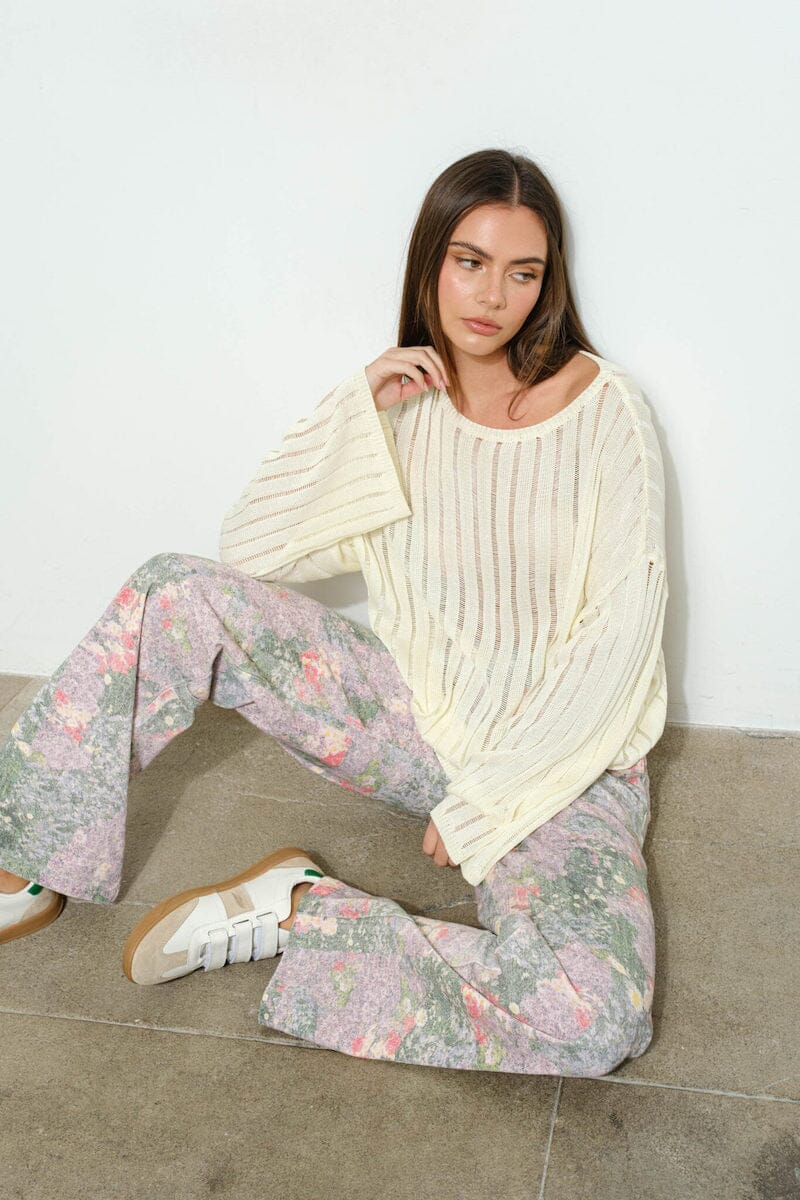 Miriam Flower Field Twill Pants Clothing Pretty Garbage