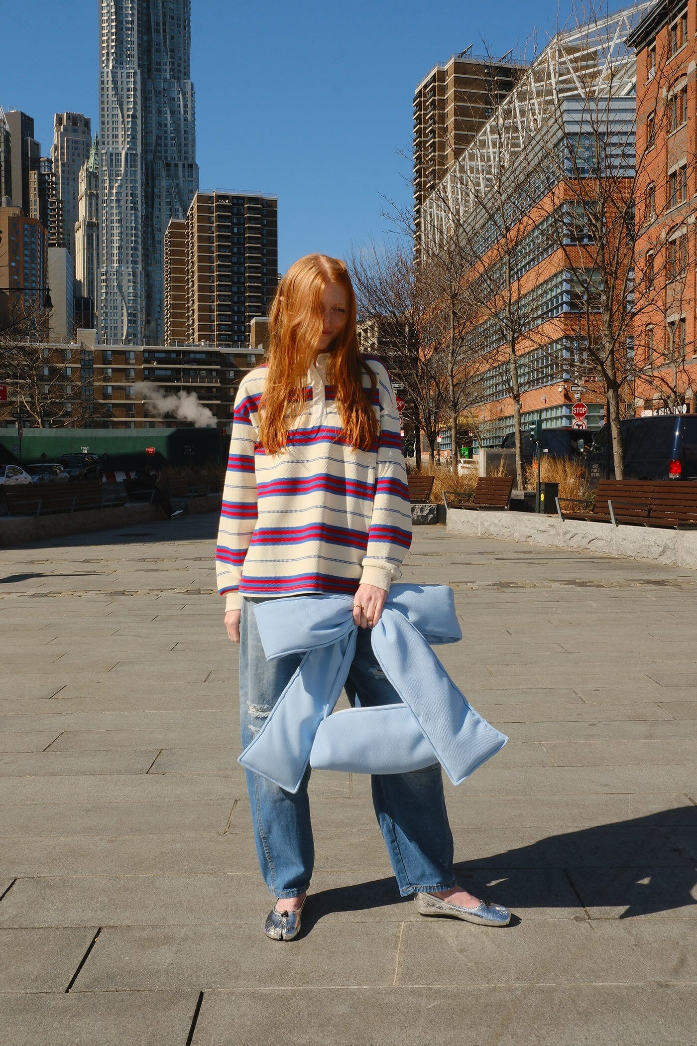Mure + Grand x Gona Upcycled Sky Blue Shoulder Bag Mure + Grand