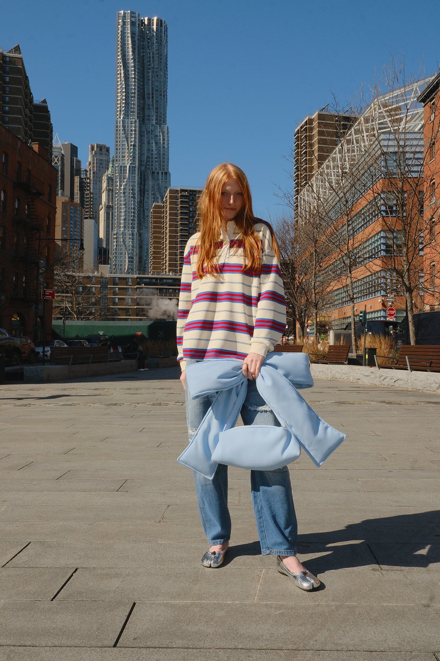 Mure + Grand x Gona Upcycled Sky Blue Shoulder Bag Mure + Grand