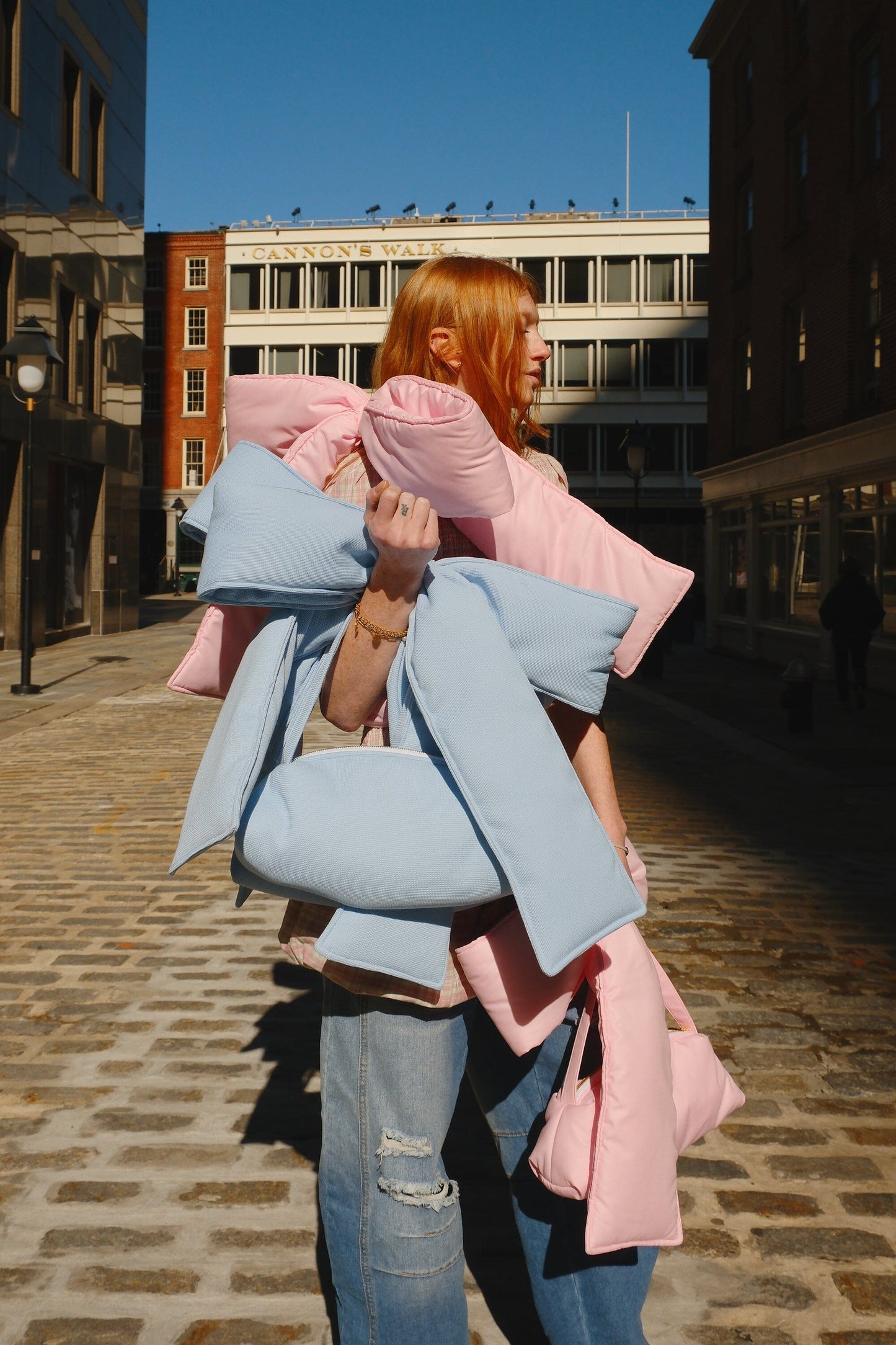 Mure + Grand x Gona Upcycled Sky Blue Shoulder Bag Mure + Grand