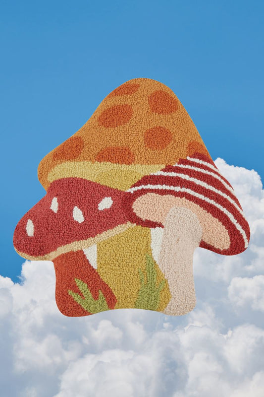 Mushroom Wool Throw Pillow Pillow Peking Handicraft