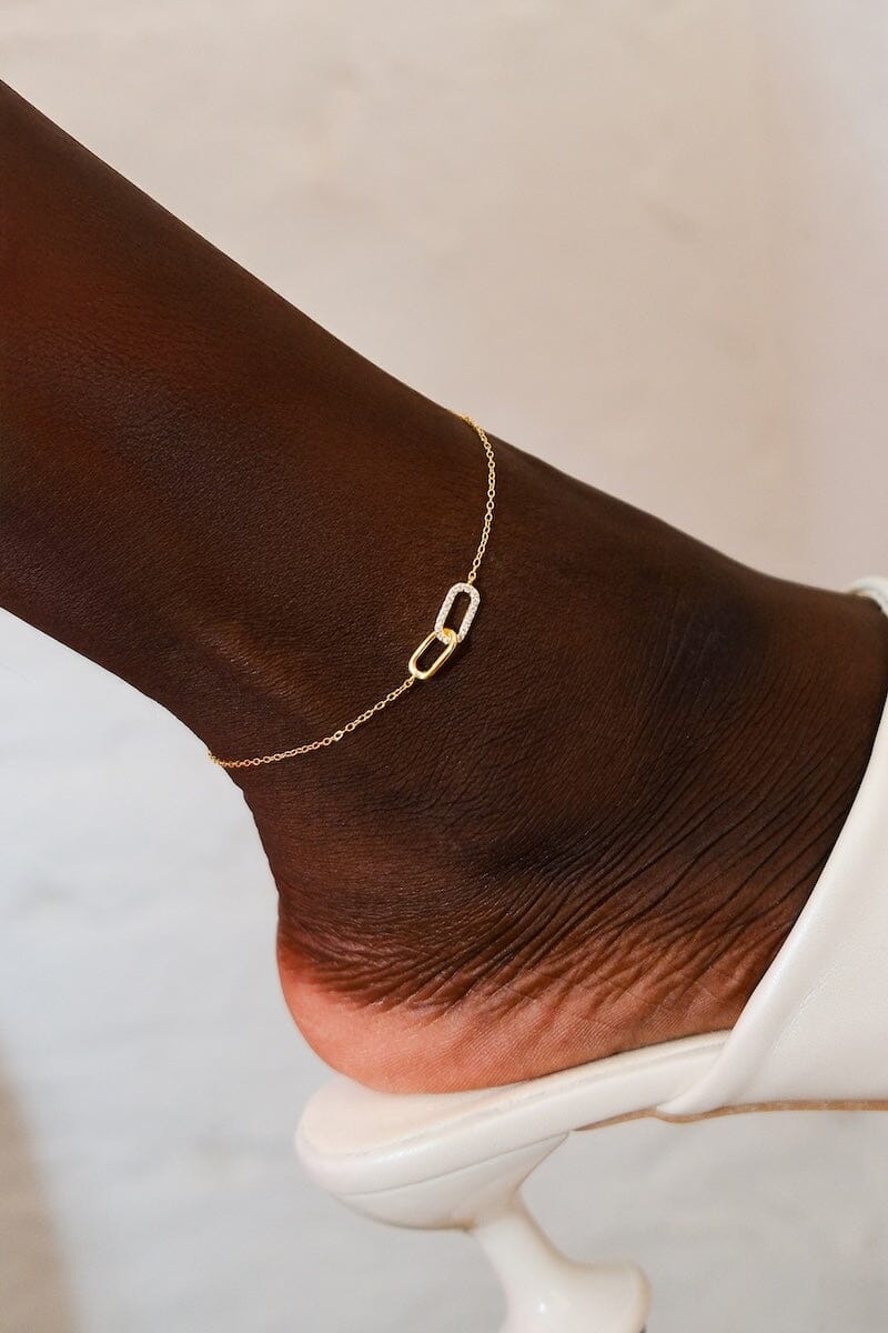 Never Apart From You Sterling Silver Anklet Anklets Mure + Grand