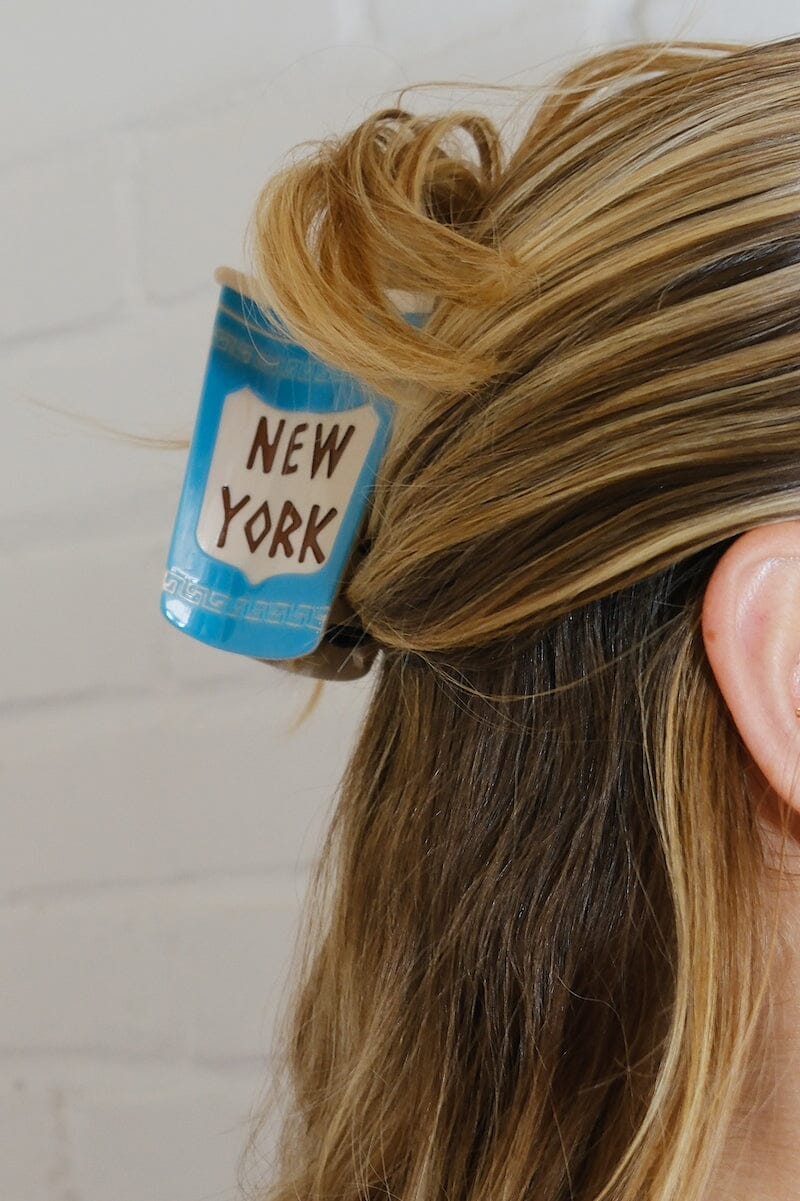 New York Coffee Cup Claw Clip Hair Accessory mure + grand