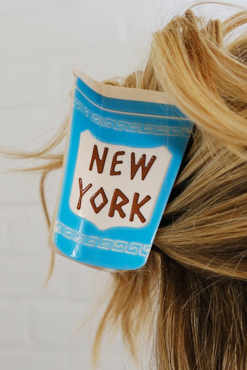 New York Coffee Cup Claw Clip Hair Accessory mure + grand