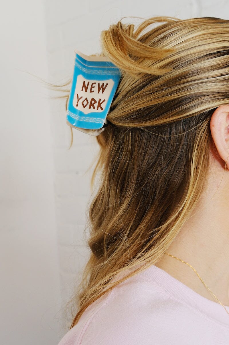 New York Coffee Cup Claw Clip Hair Accessory mure + grand