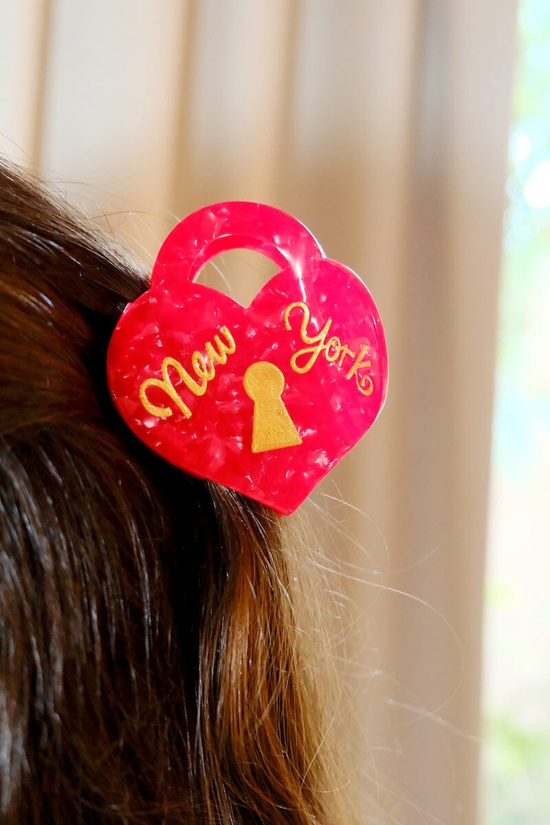 New York Locket Claw Clip Hair Accessory mure + grand