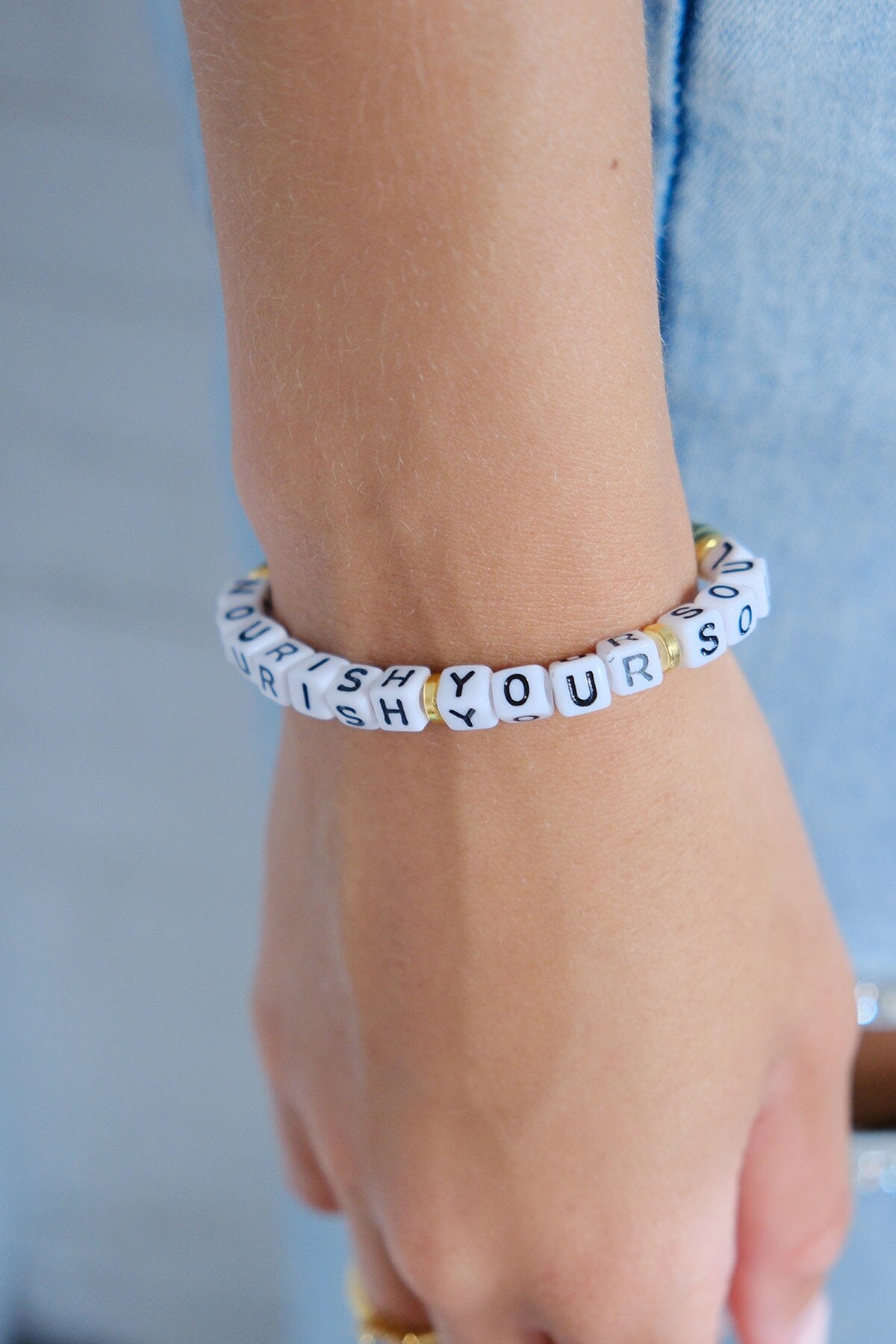 Nourish Your Soul Inspirational Beaded Bracelet Bracelet mure + grand