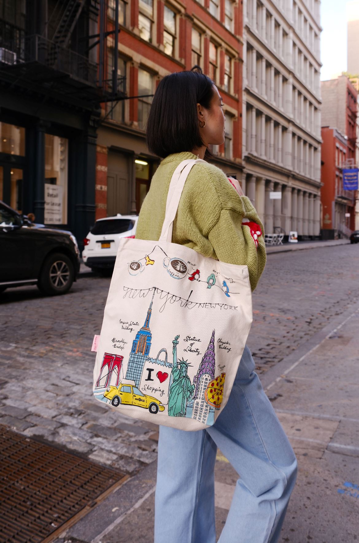 NY Illustration Tote Bag Canvas Tote Bag mure + grand