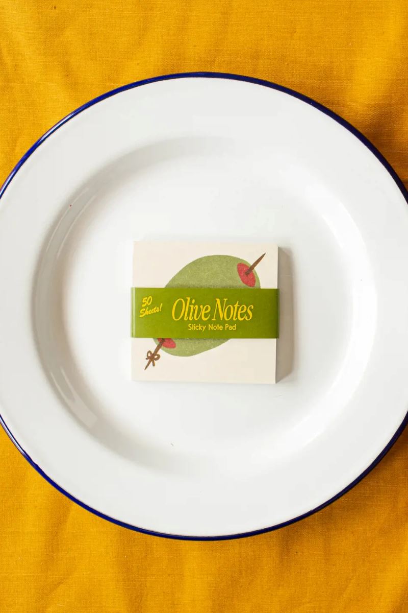Olive Sticky Note Pad Note Pad Mel Andrel