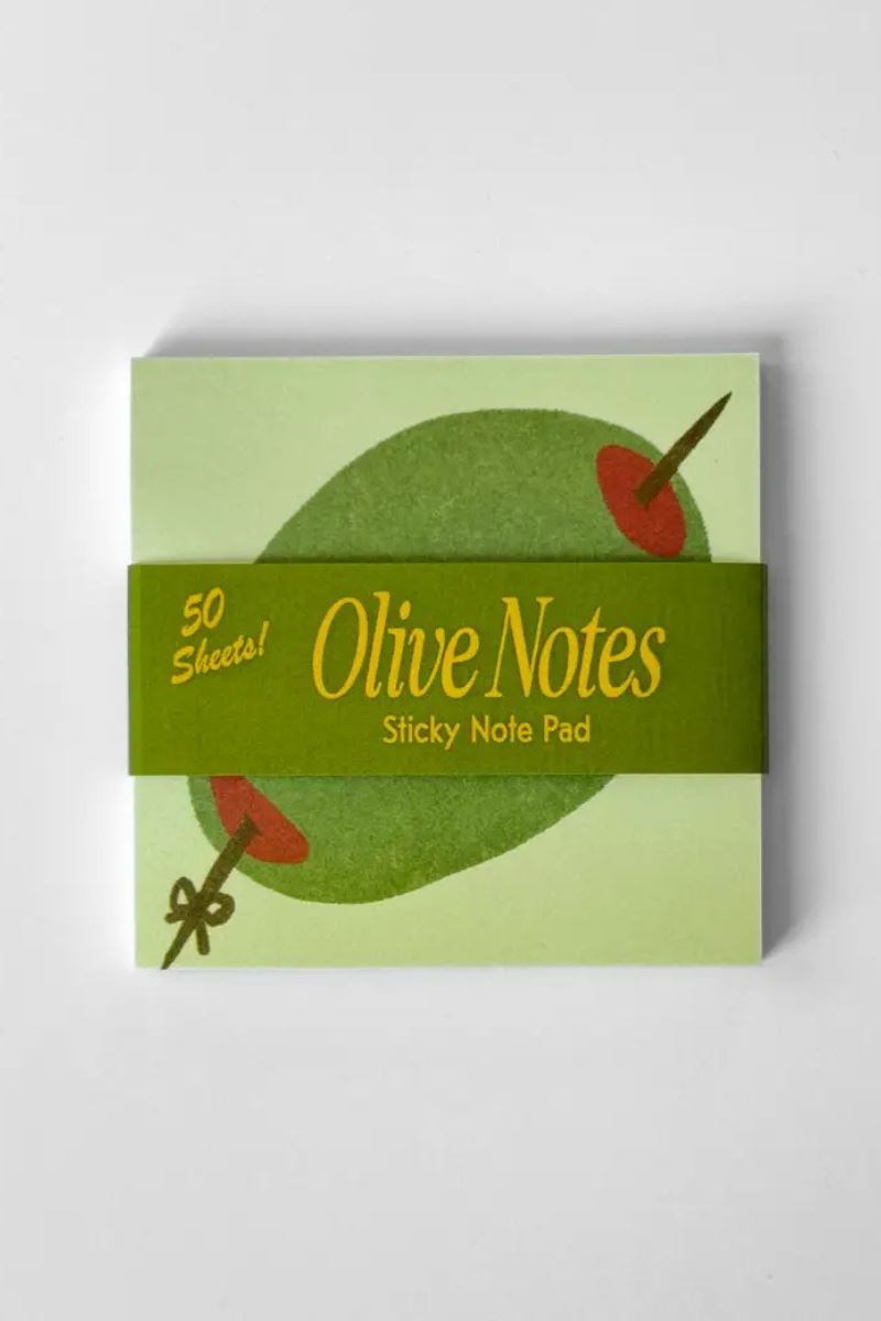 Olive Sticky Note Pad Note Pad Mel Andrel