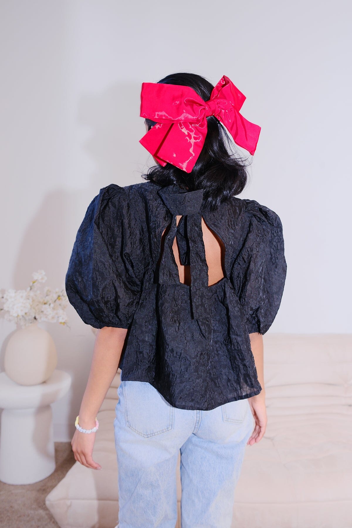 Oversized Silky Satin Bow Hair Clip Hair Accessory mure + grand