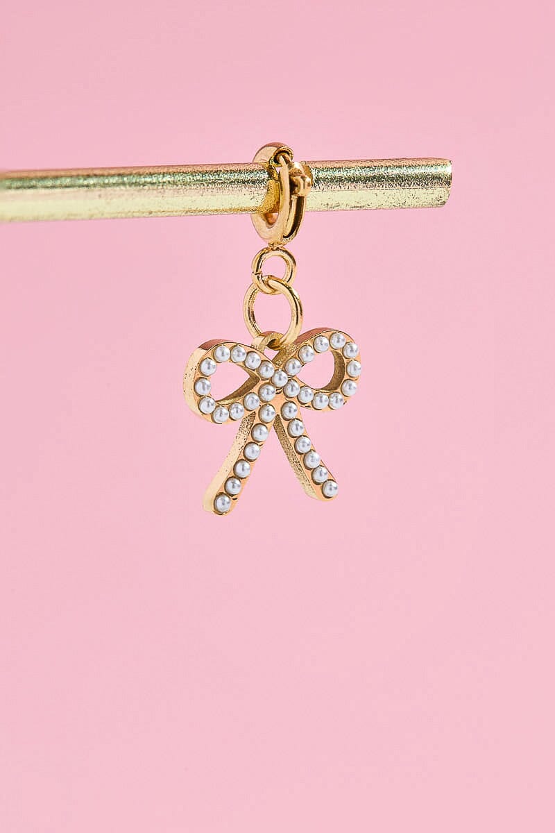 Pearl Bow Charm With Spring Clip Charm with Spring Clip Mure + Grand