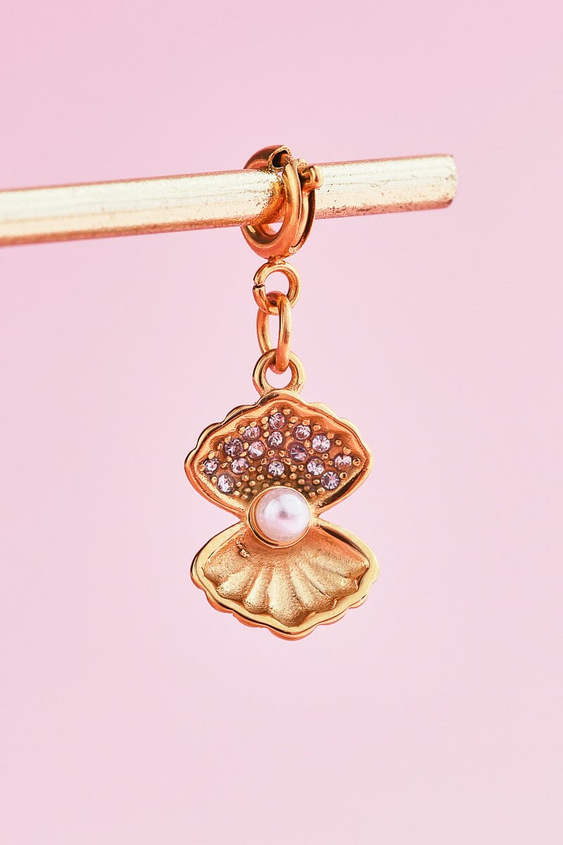 Pearl Shell Charm With Spring Clip Mure + Grand