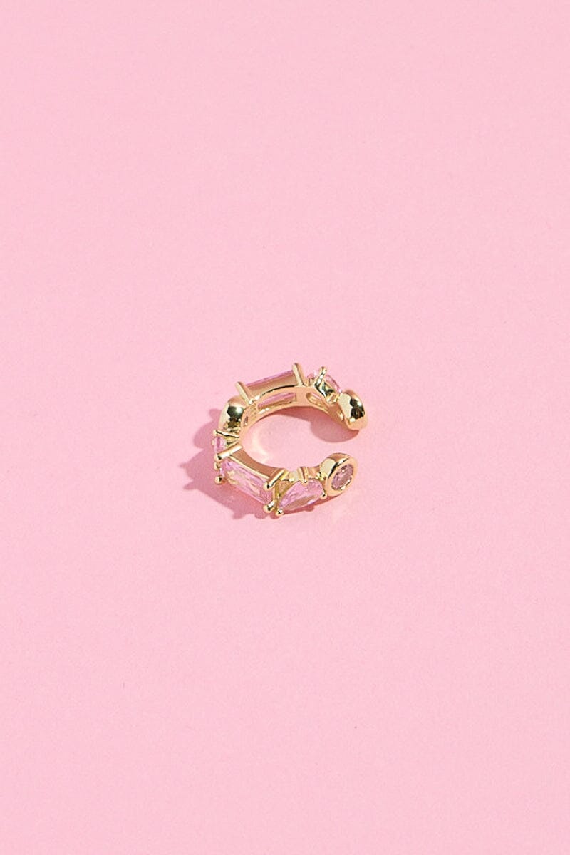 Pink Perfection Sterling Silver Ear Cuff Earrings mure + grand Gold