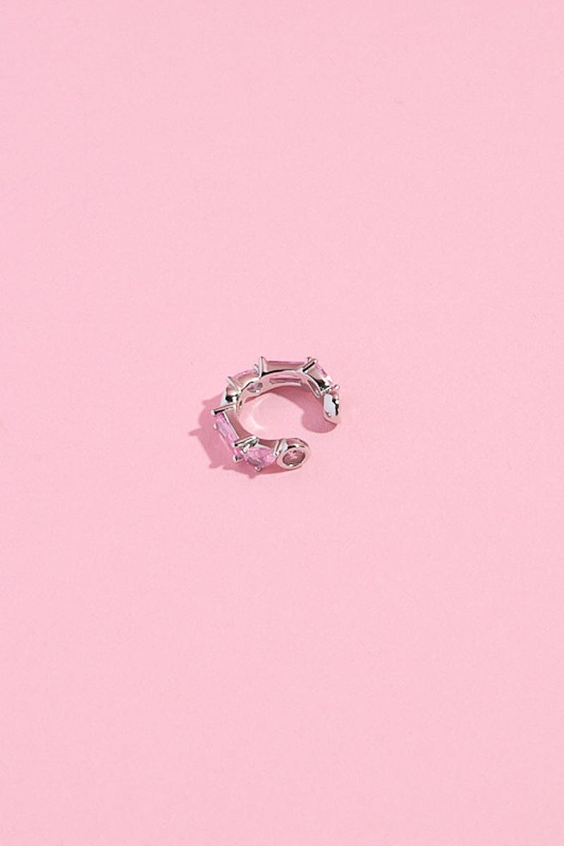 Pink Perfection Sterling Silver Ear Cuff Earrings mure + grand Silver
