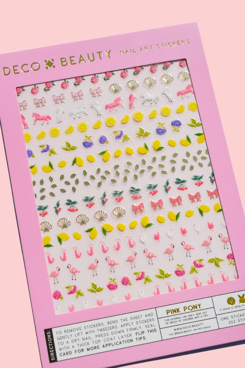 Pink Pony Nail Art Stickers Nail Art Deco