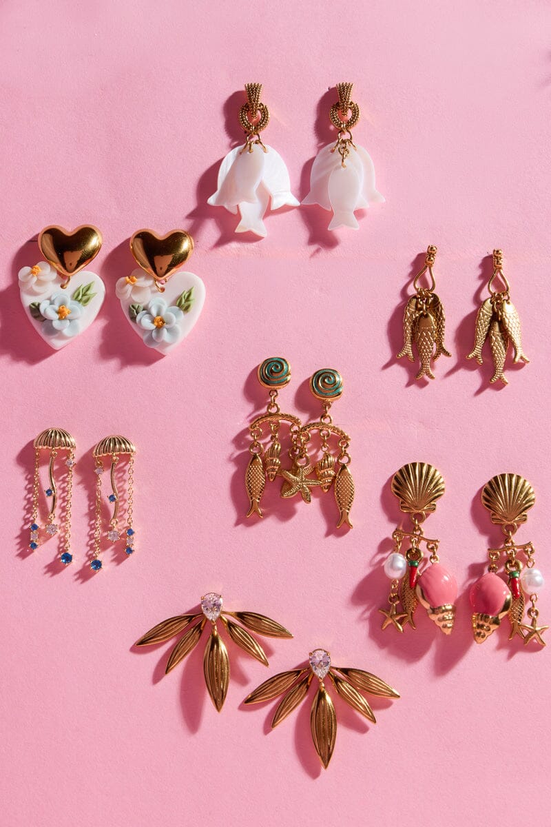 Plenty of Fish Charm Dangle Earring Earrings mure + grand