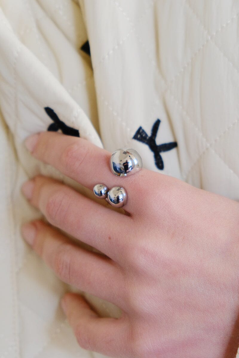 Raelynn Open Bauble Stacking Ring Rings mure + grand 6 Silver
