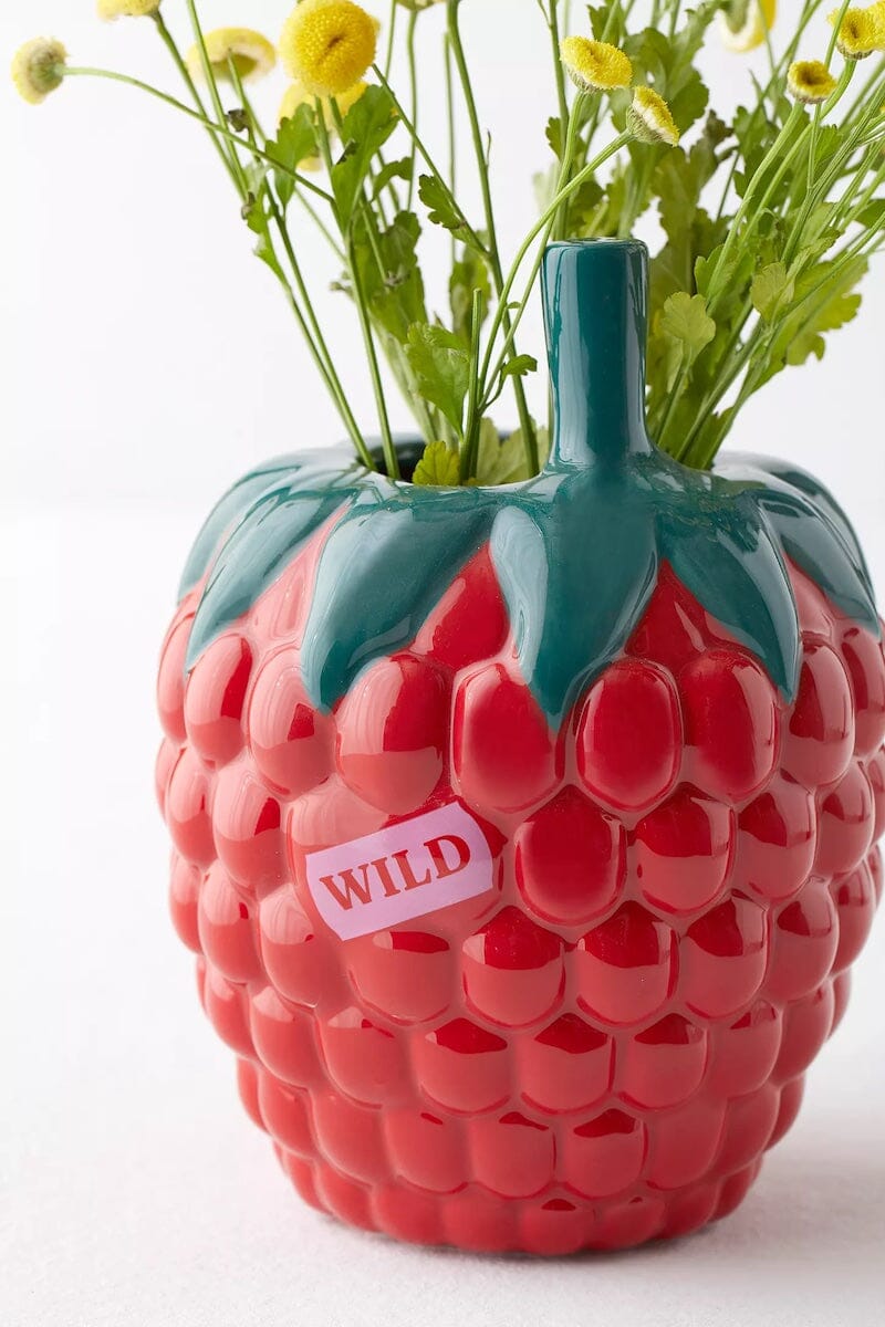 Rasberry Ceramic Vase Home Decor Ban.do