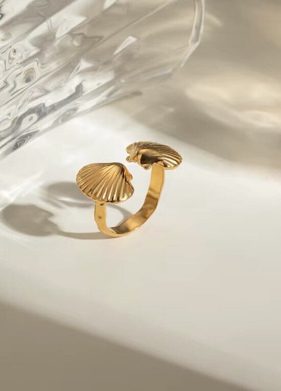 Reflection Seashell Stacking Ring Rings mure + grand