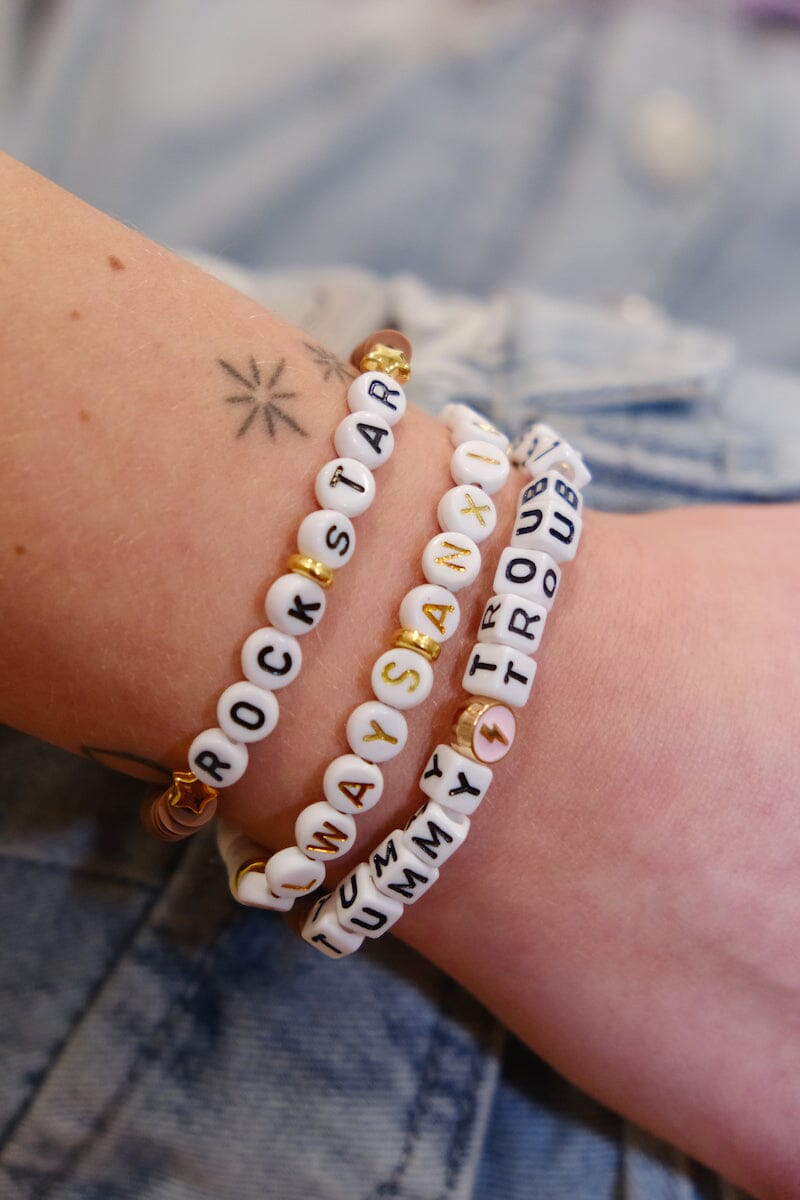 Rock Star Inspirational Beaded Bracelet Bracelet mure + grand