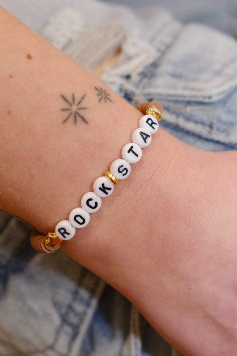 Rock Star Inspirational Beaded Bracelet Bracelet mure + grand