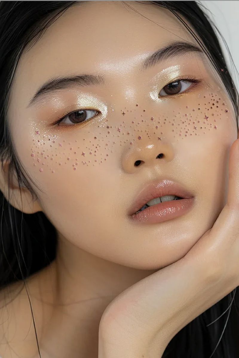 Rose Gold Stardust Speckles Makeup Patches Beauty fazit
