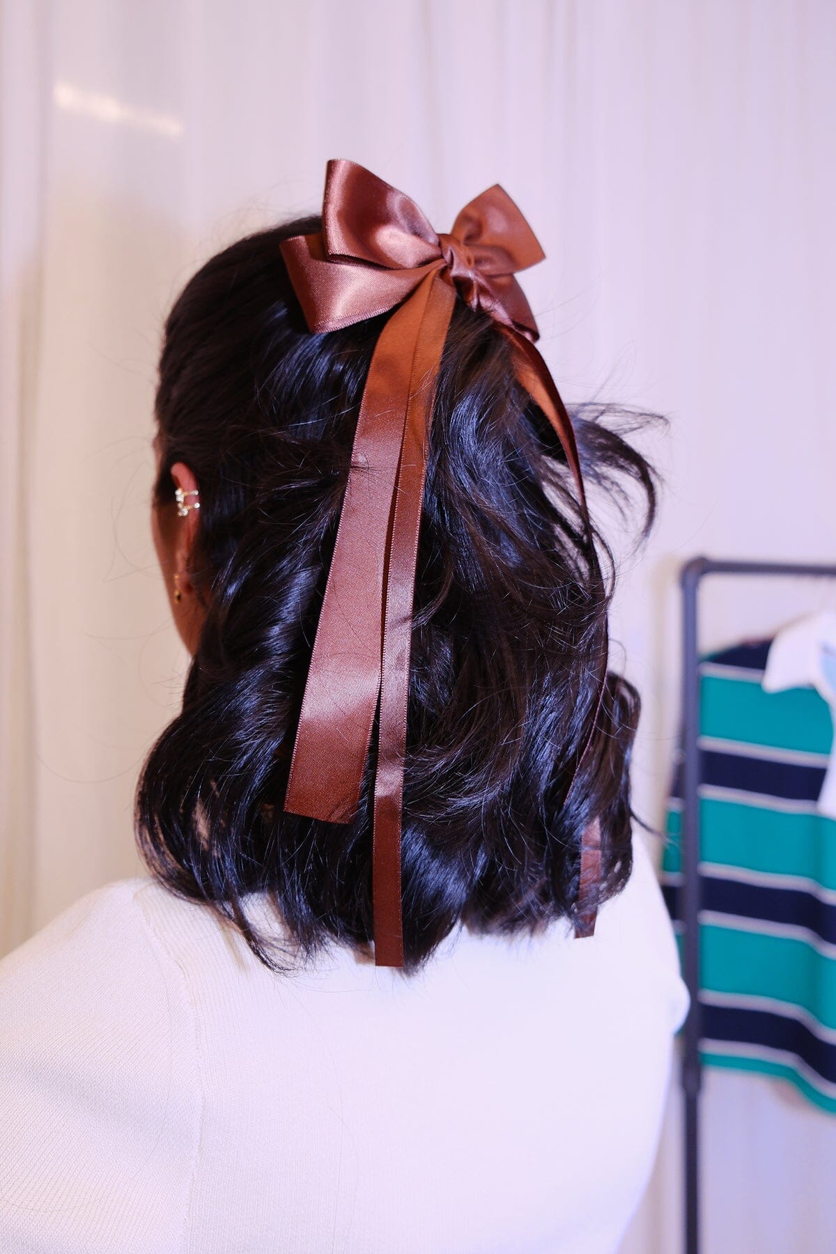 Satin Bow Hair Clip Hair Accessory mure + grand