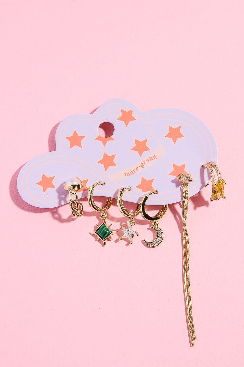 Shine Like A Diamond Earring Set Earrings mure + grand Gold