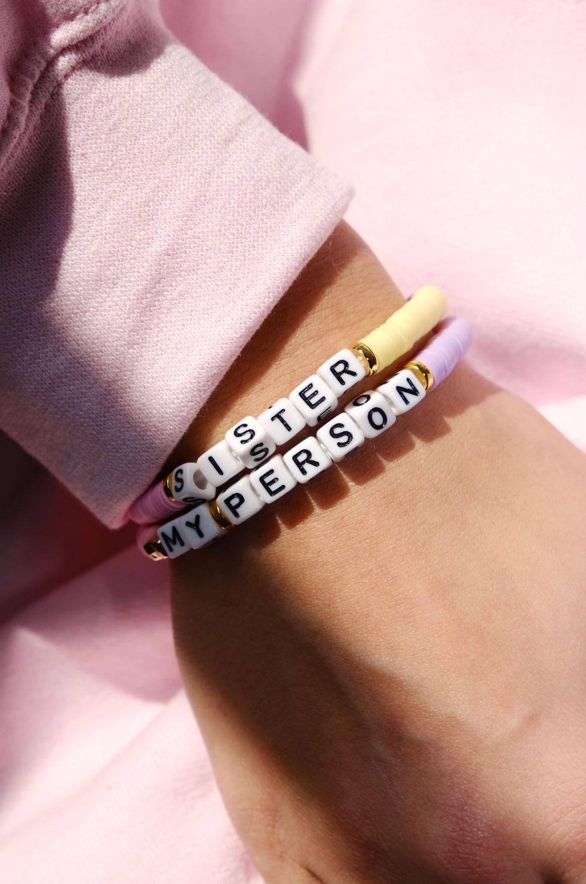 Sister Inspirational Beaded Bracelet Bracelet mure + grand