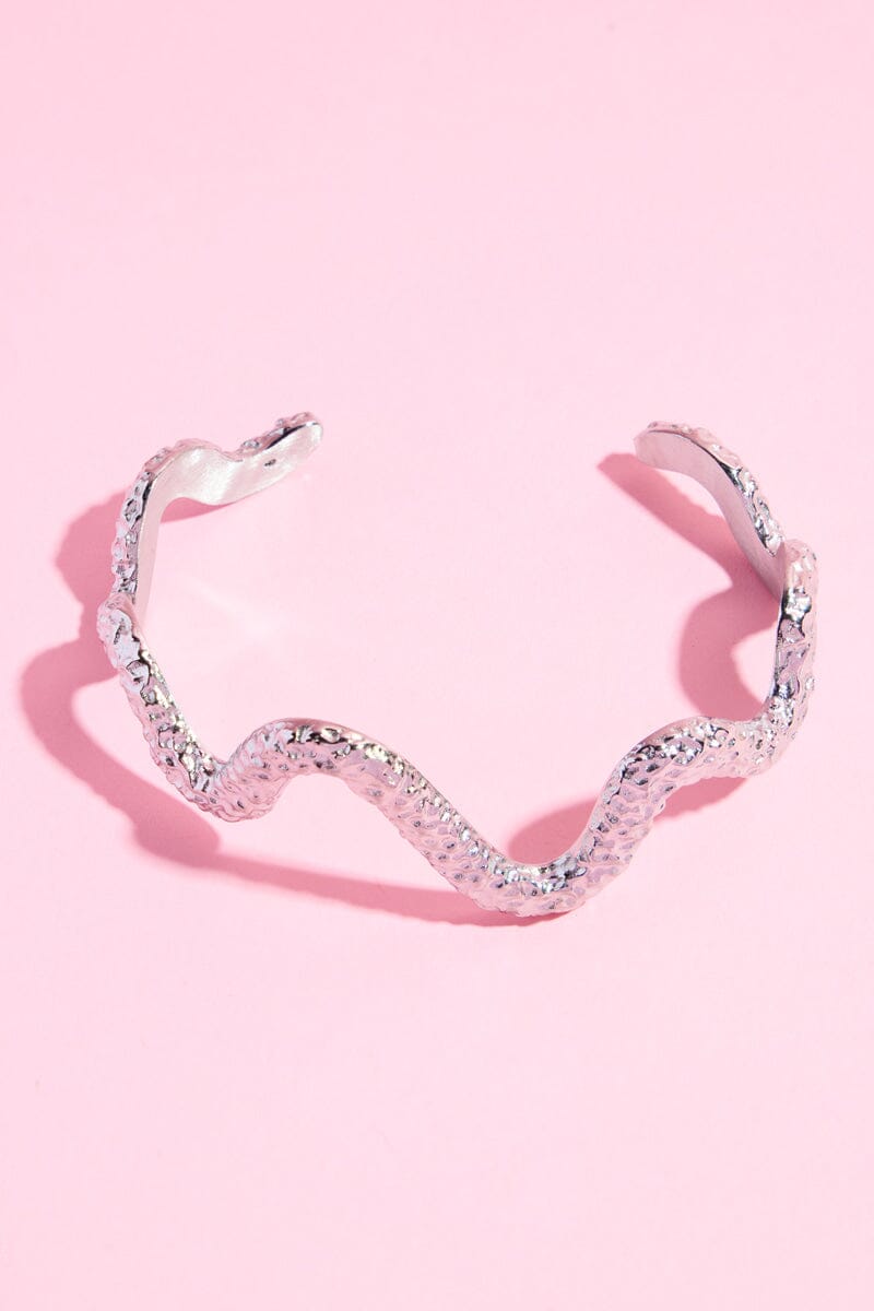 Snake Shaped Cuff Bangle Bracelet Mure + Grand Silver