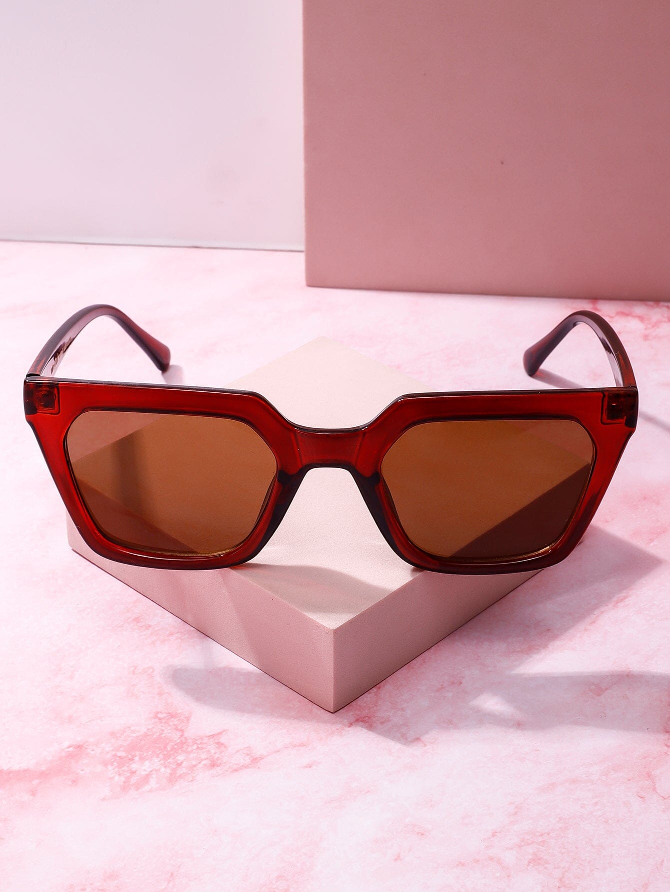Snatched Square Frame Sunglasses Sunglasses mure + grand brown