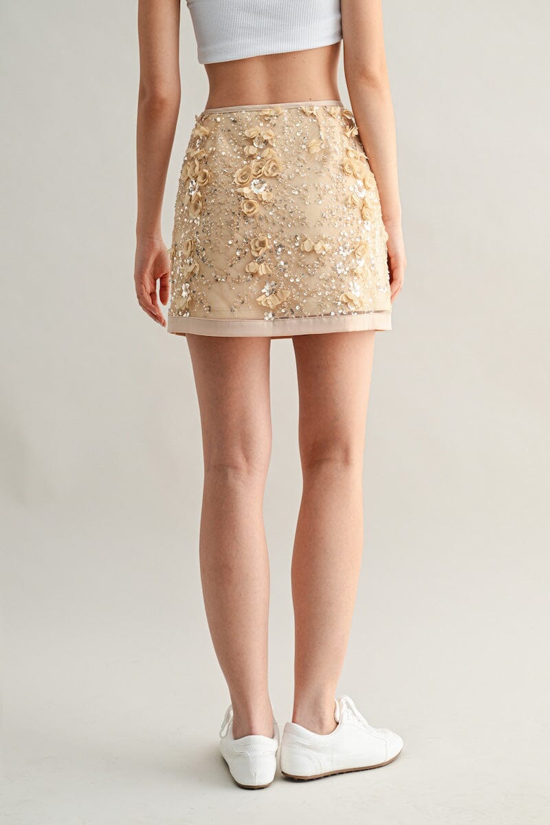Sofia Fringe Detail Mini Skirt Clothing Luvée