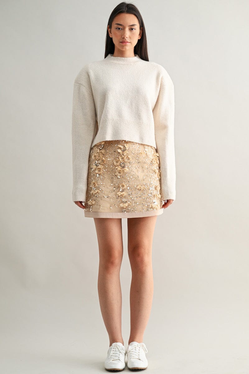 Sofia Fringe Detail Mini Skirt Clothing Luvée